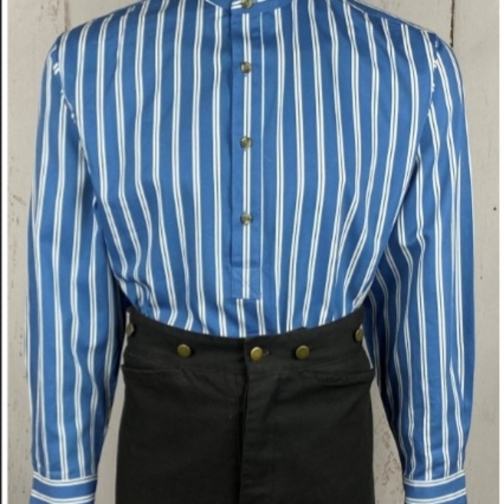 Frontier Classics Blue Striped Men's Cowboy Shirt